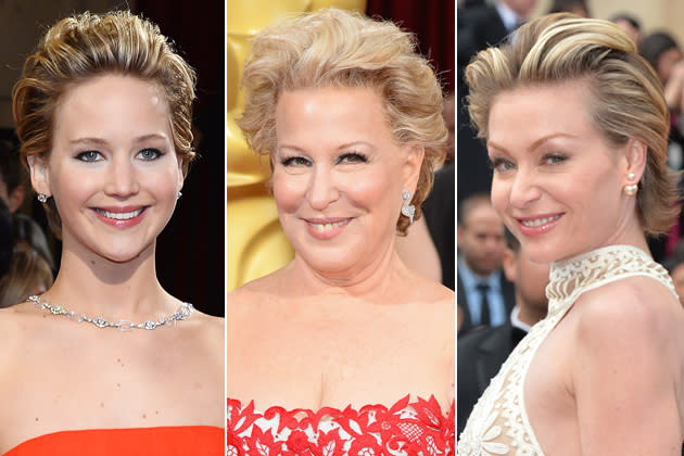 Jennifer Lawrence, Bette Midler und Portia de Rossi bei den Oscars 2014 (v.l.n.r.) (Bilder: Getty Images)