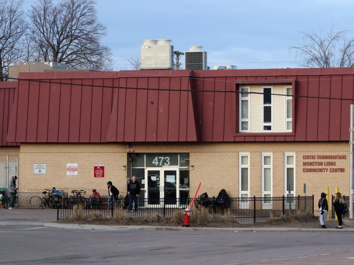 The Moncton Lions Community Centre on St. George Street in downtown Moncton has been used for additional shelter space since mid-December. (Shane Magee/CBC - image credit)