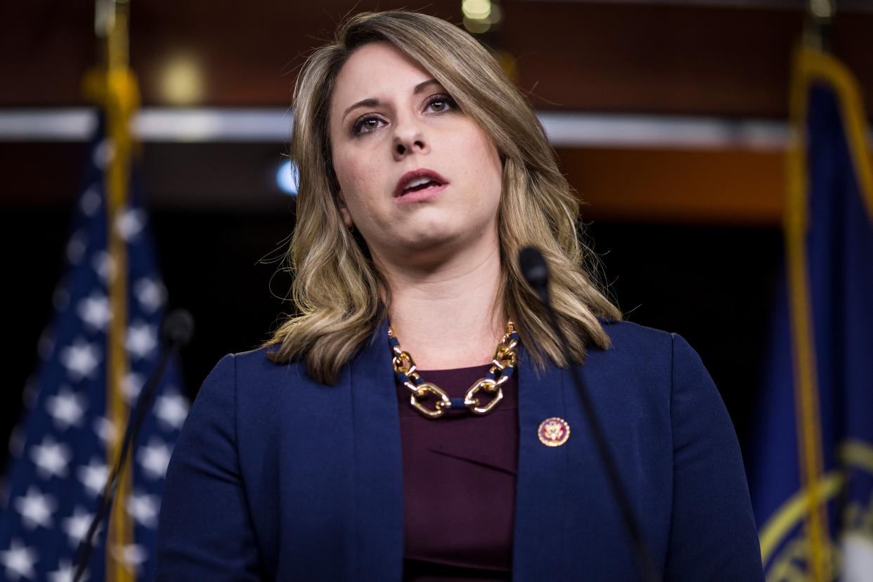 <p>Former Rep. Katie Hill has been ordered to pay more than $100,000 to the Daily Mail in attorneys’ fees</p> (Getty)