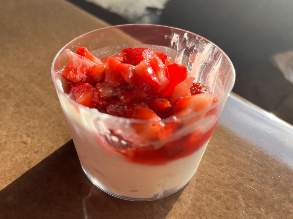 rice cream with strawberries from the china pavilion in epcot