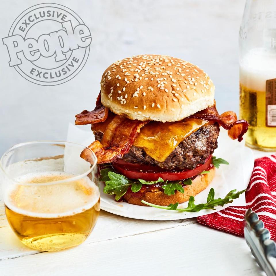 BRUCE & ERIC BROMBERG’S BACON CHEESEBURGERS WITH RED-ONION RELISH