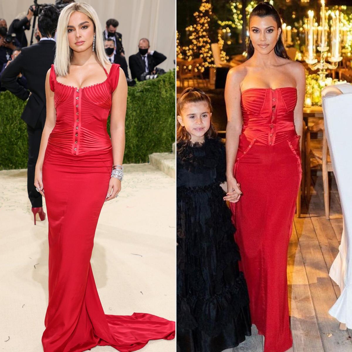Did Addison Rae Borrow Kourtney Kardashian's Tom Ford-Era Gucci Dress for  the 2021 Met Gala?