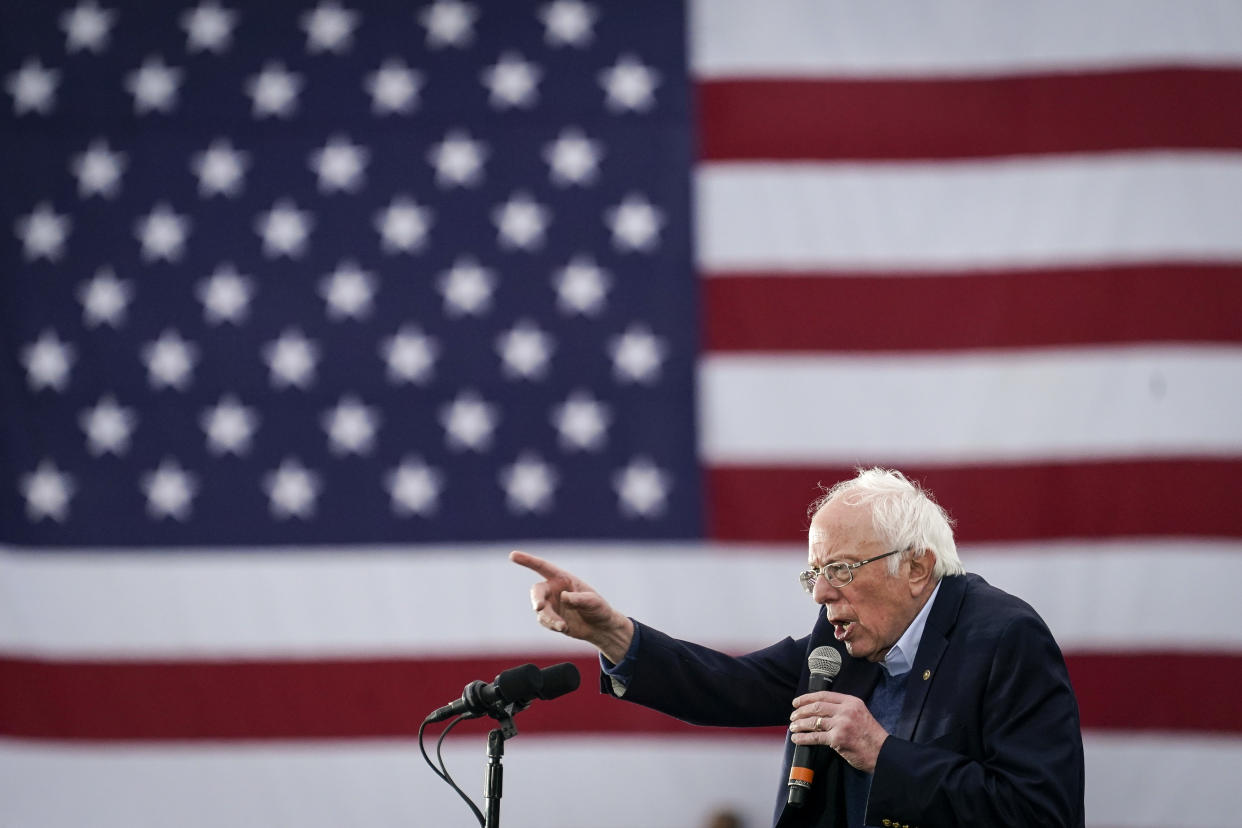 AUSTIN, TX - FEBRUARY 23: Democratic presidential candidate Sen. Bernie Sanders (I-VT) speaks during a campaign rally at Vic Mathias Shores Park on February 23, 2020 in Austin, Texas. With early voting underway in Texas, Sanders is holding four rallies in the delegate-rich state this weekend before traveling on to South Carolina. Texas holds their primary on Super Tuesday March 3rd, along with over a dozen other states. (Photo by Drew Angerer/Getty Images)