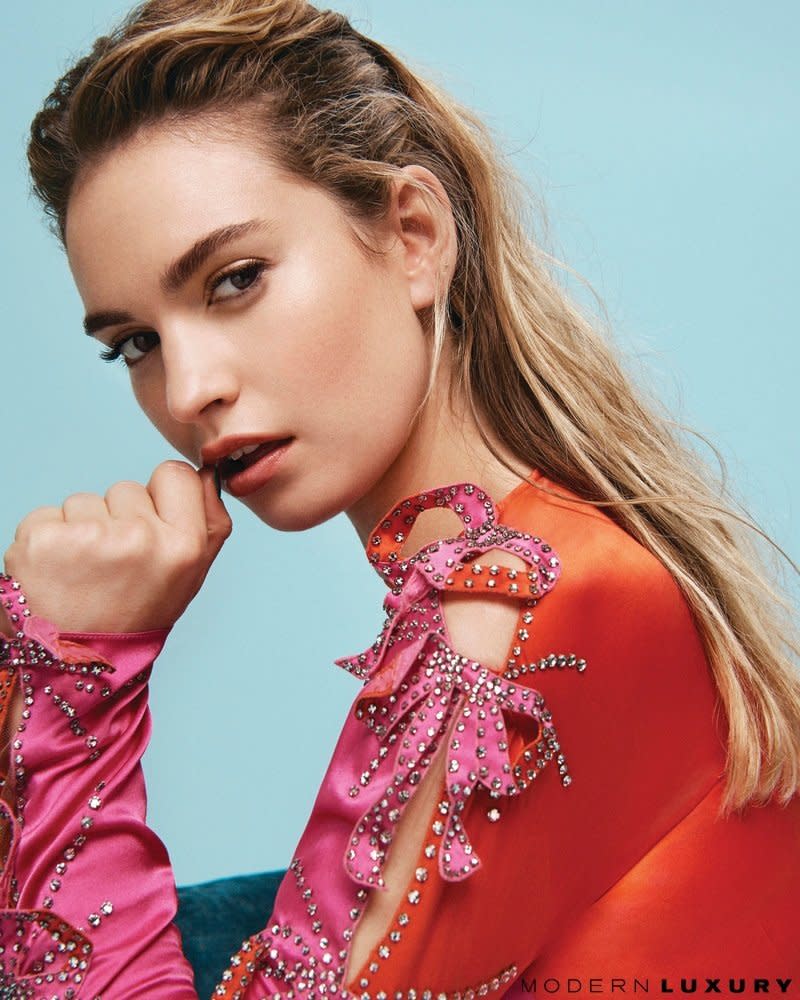 Lily James calls Cara Delevingne an inspiration in new interview with Modern Luxury