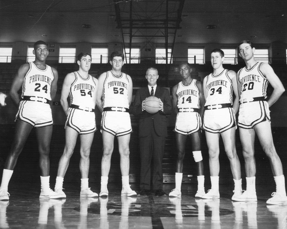 The 1965 Providence College Friars, with coach Joe Mullaney, center.
