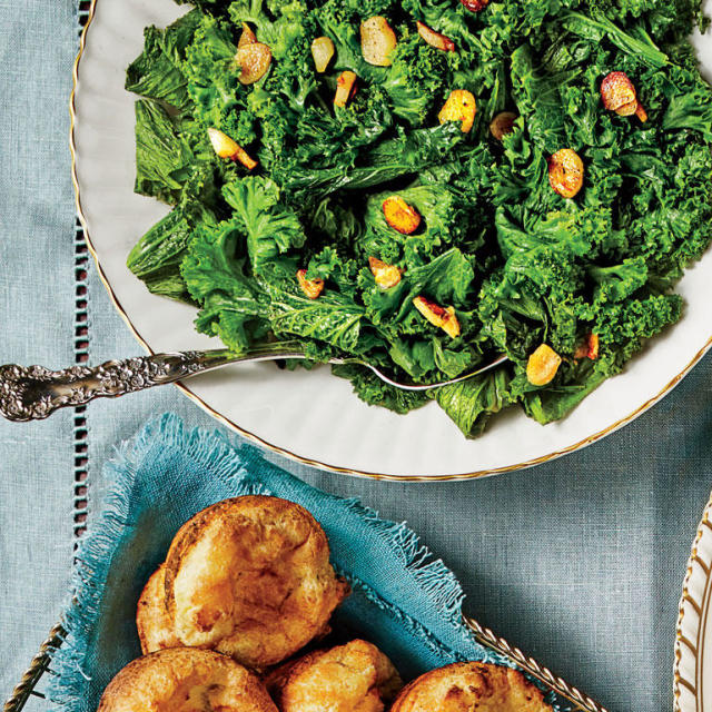 Sautéed Mustard Greens with Shallots, Garlic Scapes & Lemon - Eat