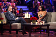 <p>Chris Harrison and Rachel Lindsay in ABC’s <i>The Bachelorette</i>. <br>(Photo: Paul Hebert/ABC) </p>