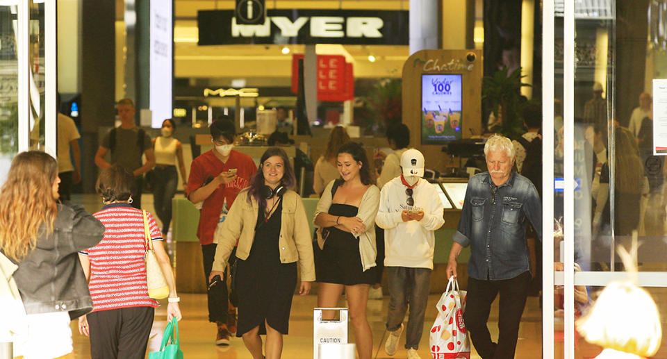 Shoppers at Bondi Junction Westfield