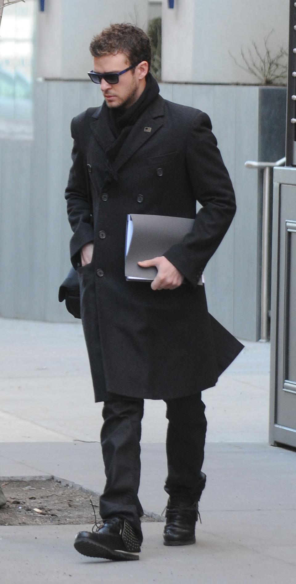 Justin in a Double-breasted Coat