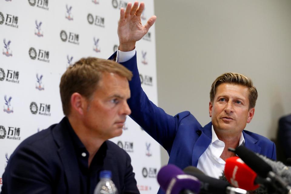 How high can we go? Steve Parish outlines his plans for Palace after appointing Frank de Boer manager in the hope he will apply attacking principles learned at Ajax: Action Images via Reuters