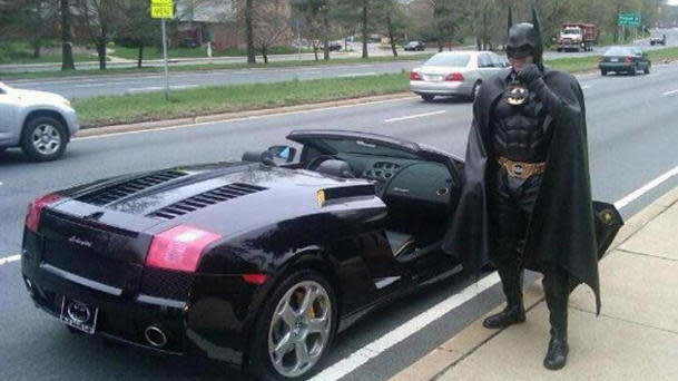 Batman traffic stop