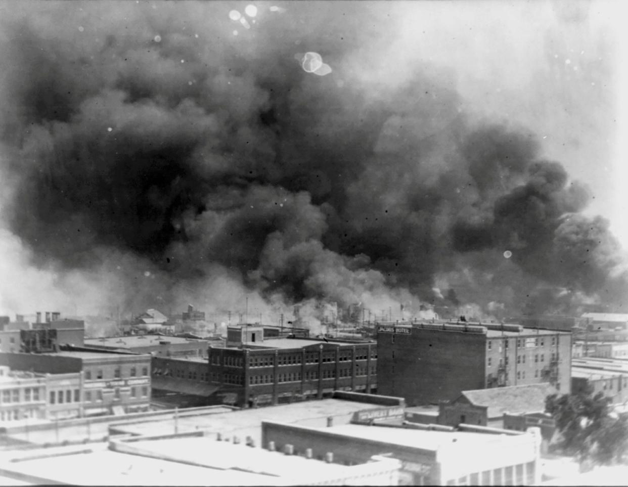 <p>A white mob killed as many as 300 people and bombed a thriving Black community in Tulsa, Oklahoma in 1921.</p> (via REUTERS)