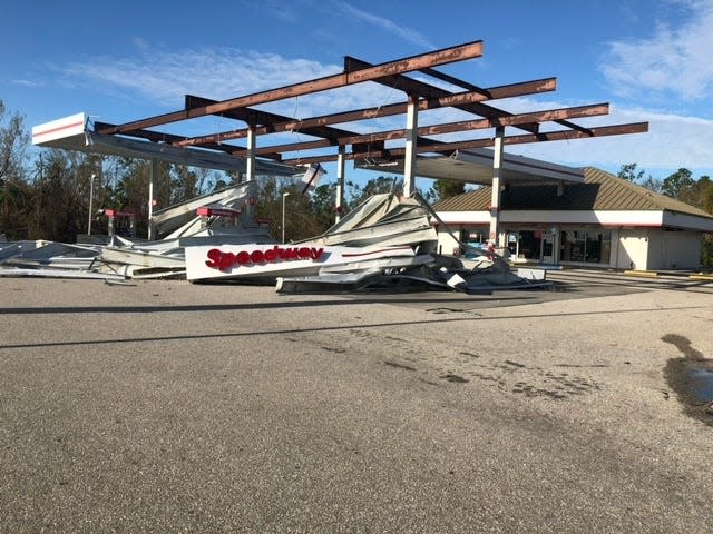 A Speedway gas station in Port Charlotte took a major hit from Hurricane Ian.