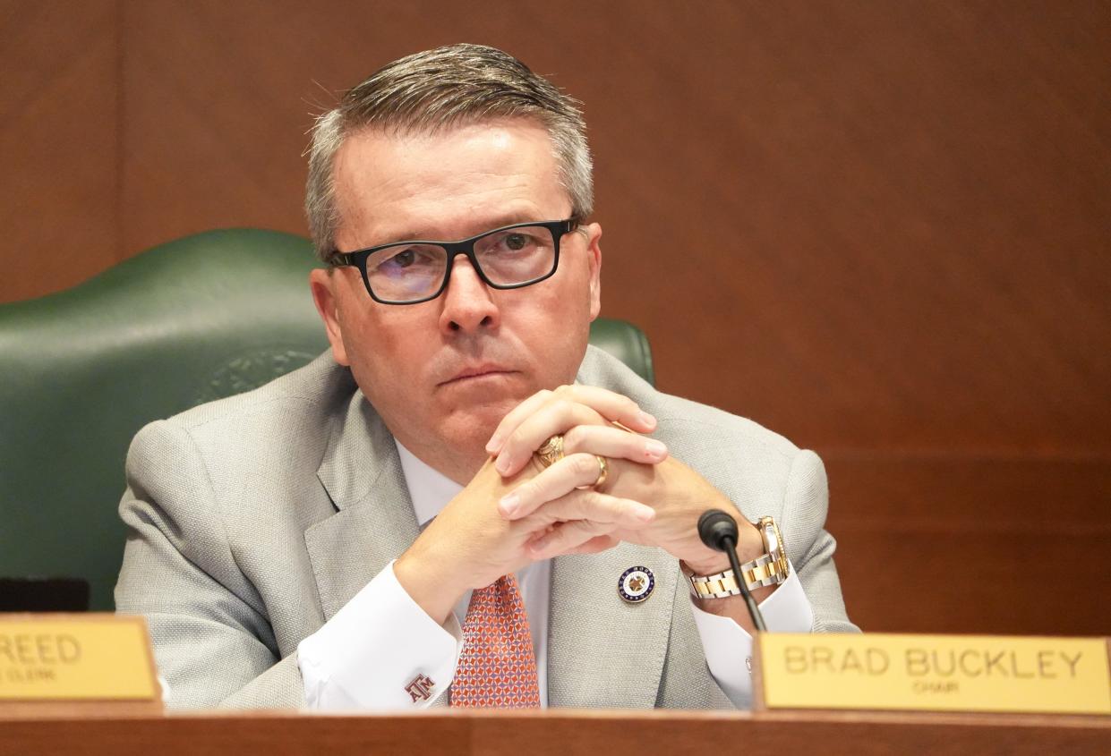 Rep. Brad Buckley, R-Killeen, listens to testimony about Senate Bill 8 at the House Public Education Committee meeting Monday at the Capitol. Buckley said the bill was meant to give parents more schooling options.