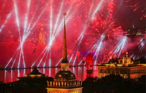 Fireworks in St Petersberg - Credit: Getty