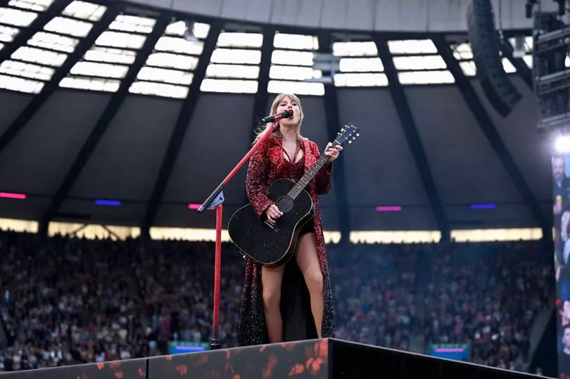 Taylor Swift performs at Scottish Gas Murrayfield Stadium on June 07, 2024 in Edinburgh, Scotland.