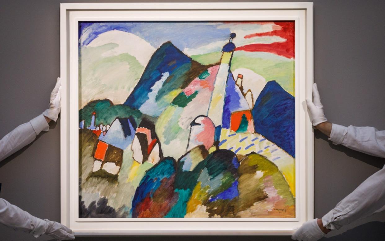 Historically important: Wassily Kandinsky’s Murnau with Church II (1910) sold for a record £37.2m at Sotheby’s - Tristan Fewings/Getty Images Europe