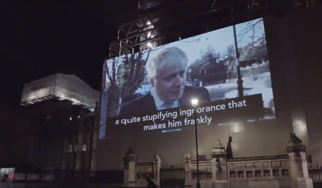 Old clip of Boris Johnson saying Donald Trump 'unfit' to be US president beamed onto side of Big Ben