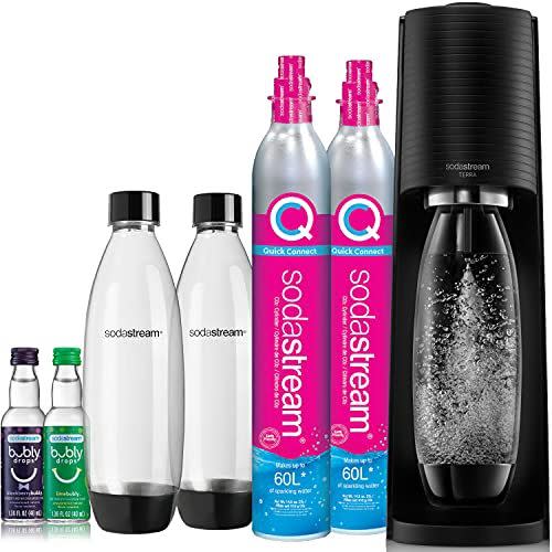 <p><strong>sodastream</strong></p><p>amazon.com</p><p><strong>$99.99</strong></p><p><a href="https://www.amazon.com/dp/B097TD87ZY?tag=syn-yahoo-20&ascsubtag=%5Bartid%7C10057.g.40516499%5Bsrc%7Cyahoo-us" rel="nofollow noopener" target="_blank" data-ylk="slk:Shop Now" class="link ">Shop Now</a></p><p>Add a bit of sparkle to your day with one push of a button. This bundle also includes Bubly drops to elevate your experience. (Black), with CO2, DWS Bottles, and Bubly Drops Flavors Make fresh sparkling water at the push of a buttonIncludes: sparkling water maker, (2) quick connect 60L Co2 cylinders, (3) 1 liter dishwasher-safe BPA-free reusable carbona</p>