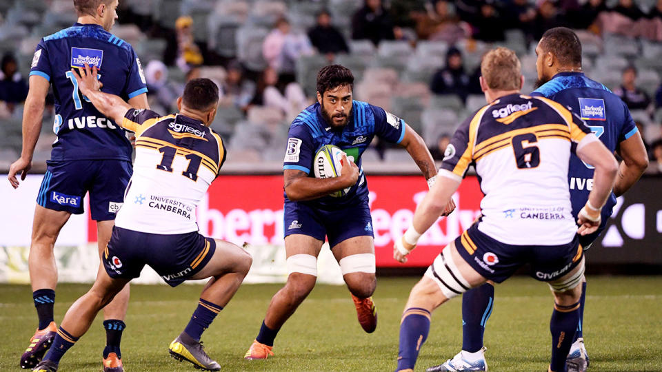 The Blues will do battle with the Brumbies in the second match at Eden Park. Pic: Getty