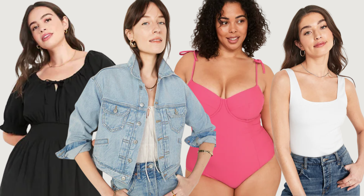 Hundreds of items at Old Navy are 60 per cent off right now — including denim, swimwear, and more (Photos via Old Navy)