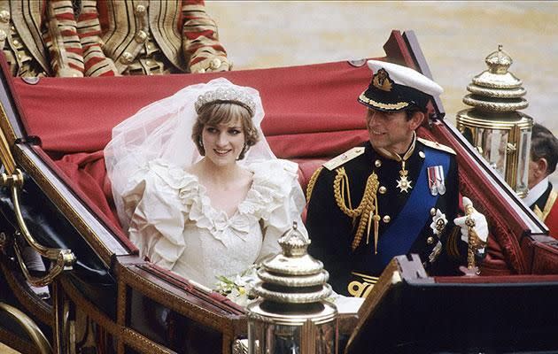 Diana was thinking about Camilla on her way down the aisle. Photo: Getty