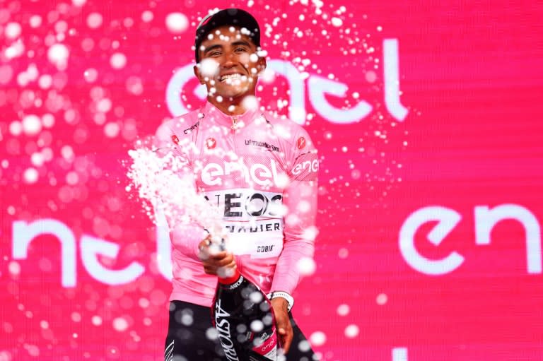 Jhonatan Narvaez took the Giro leader's pink jersey after out-foxing Tadej Pogacar (Luca Bettini)