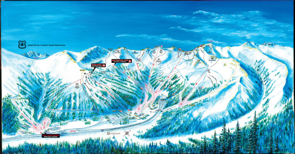 Loveland Ski Area Trail Map