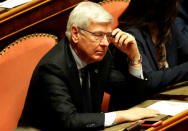 Forza Italia party's senator Paolo Romani is seen at the Senate during the first session since the March 4 national election in Rome, Italy March 23, 2018. REUTERS/Remo Casilli