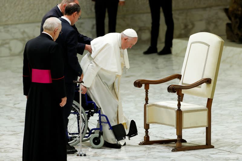 FILE PHOTO: Pope Francis holds weekly general audience at the Vatican