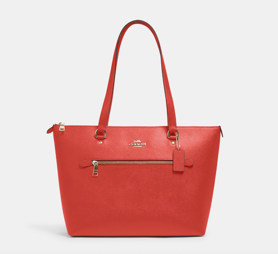 Gallery Tote in IM/Miami Red (Photo via Coach Outlet)