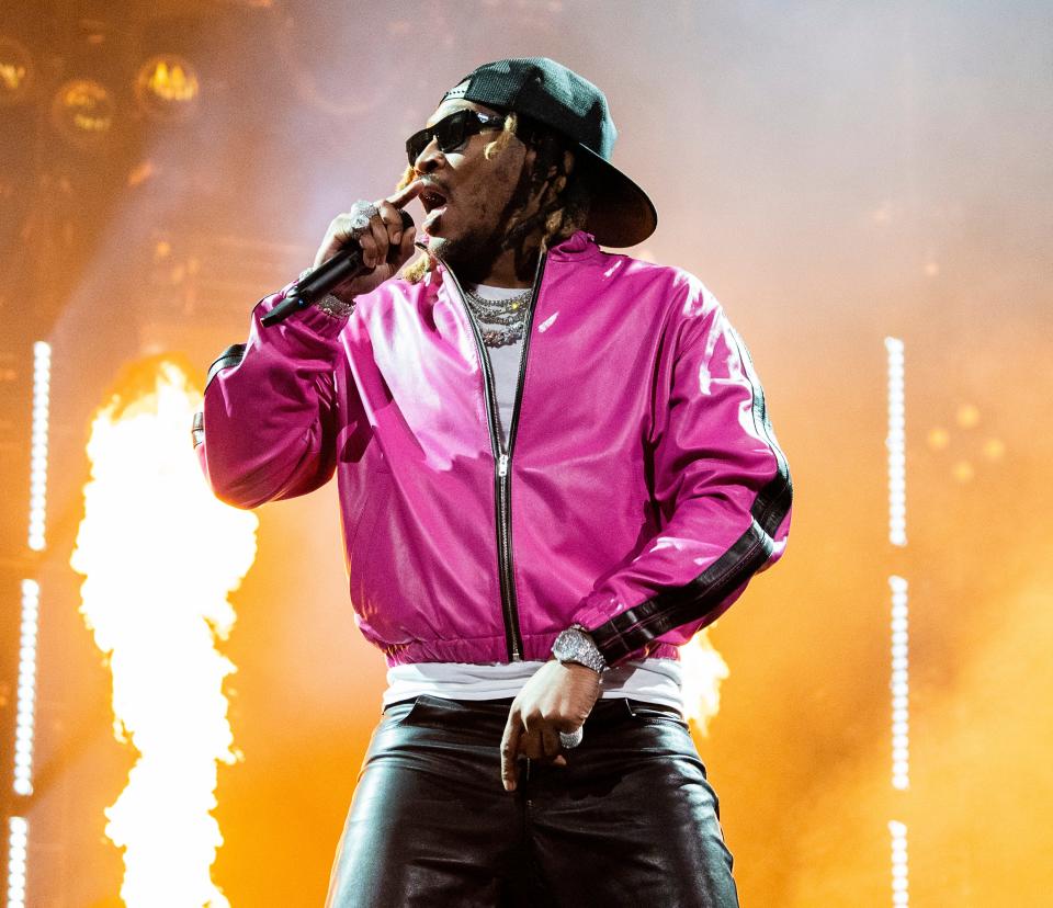 Future performs for his "Future and Friends - One Big Party Tour" on Sunday March 26, 2023 at the Fiserv Forum in Milwaukee, Wis.