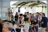 Punggol East residents were already in queue before polling stations opened at 8am.