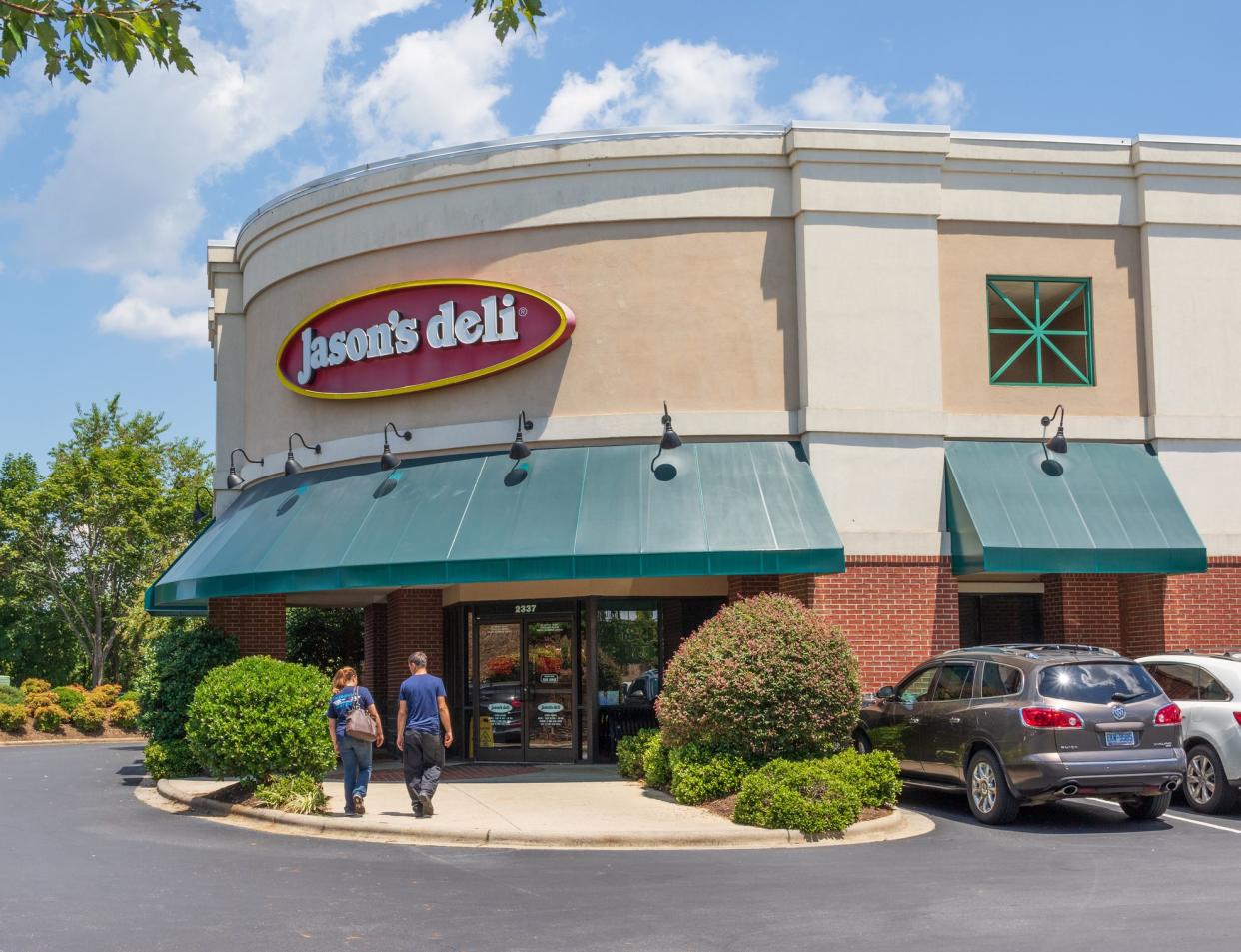 Hickory, NC, USA-26 July 18: Jason's Deli, A fast food deli chain, founded in 1976 in Beaumont, Texas,, US.