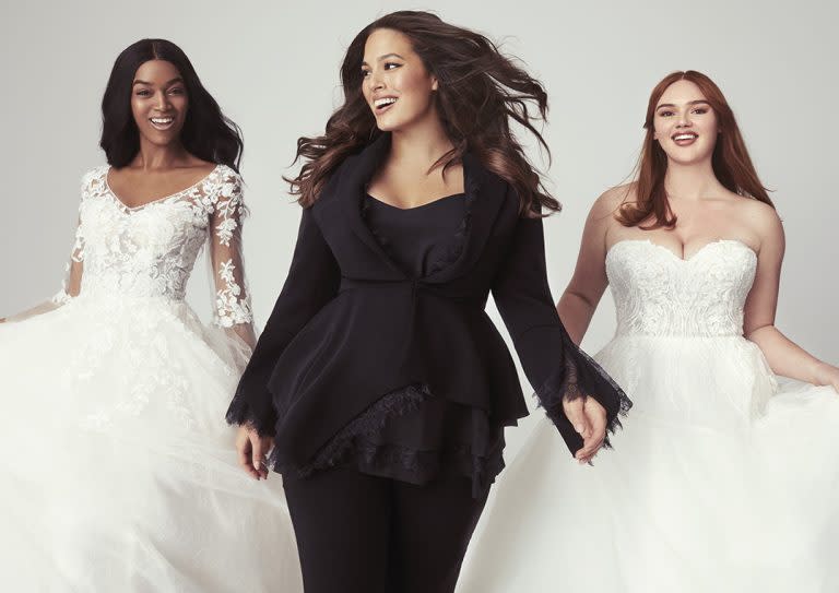 ashley graham and pronovias wedding dress