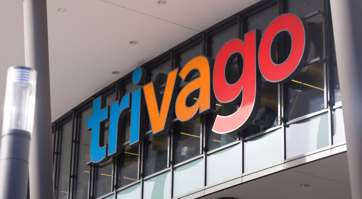 the trivago (TRVG) logo on a building