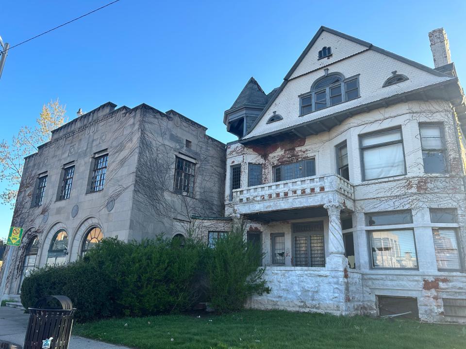 The combined historical stuctures at the intersection of Cass Avenue and West Alexandrine in Detroit's Midtown neighborhood was almost the home of Synanon, a controversial drug rehabilitation center, in 1979. After failing to rezone the property, Synanon sold the stuctures.
