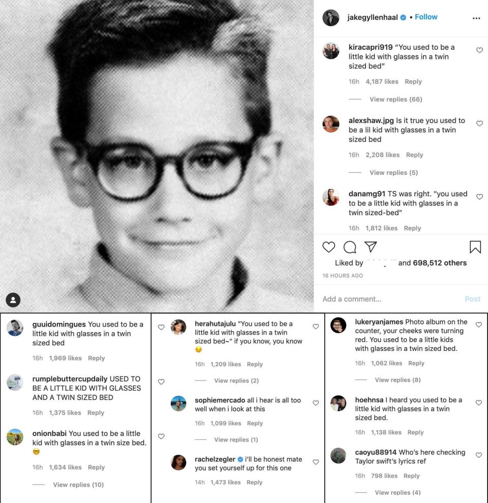 jake gyllenhaal little kid with glasses instagram