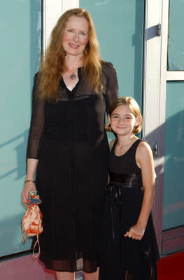 Frances Conroy with her great-niece Freja at the Hollywood premiere of Warner Brothers' Catwoman