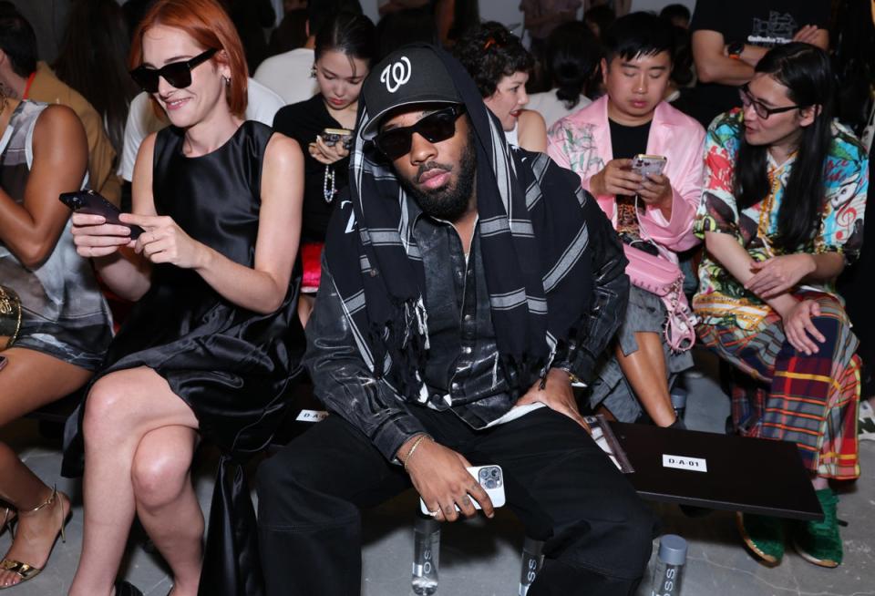 Brent Faiyaz attends the Helmut Lang fashion show during New York Fashion Week (Getty Images for NYFW: The Shows)