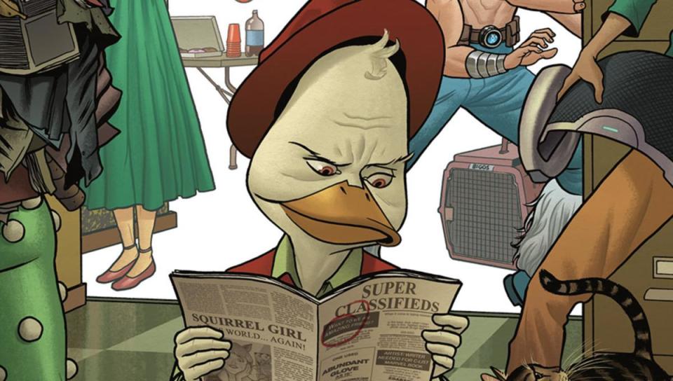 Art for the most recent Marvel Comics Howard the Duck series.