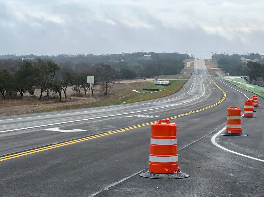 Officials celebrate completion of County Road 258 extension project (KXAN Photo/Todd Bailey)