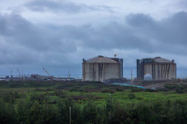 A terminal for liquefied natural gas (LNG), one of Taiwan's biggest energy projects now, is seen on Nov. 24 in Taoyuan, Taiwan.