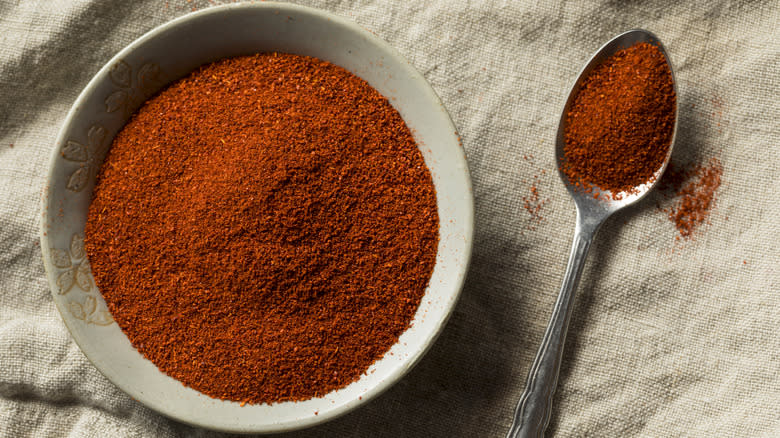 ground paprika in a bowl