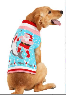 Santa vs. Shark Dog Sweater