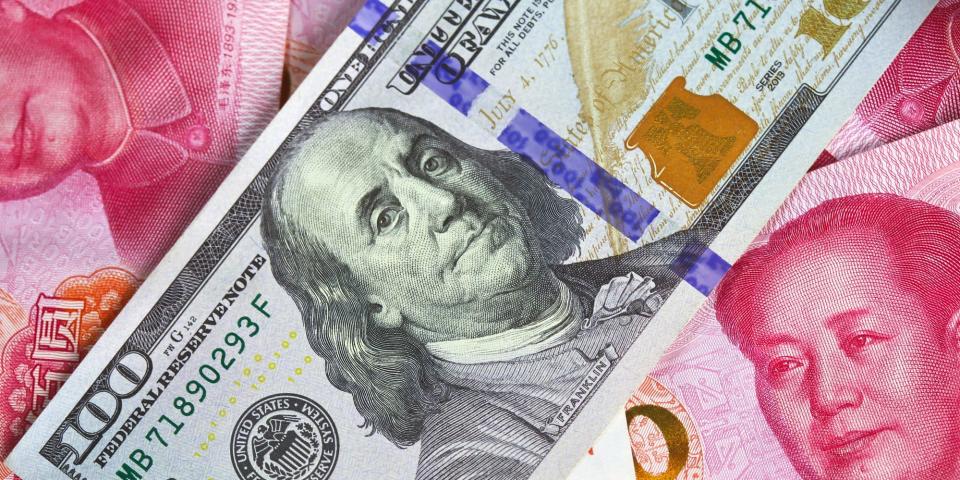 Yuan and dollar