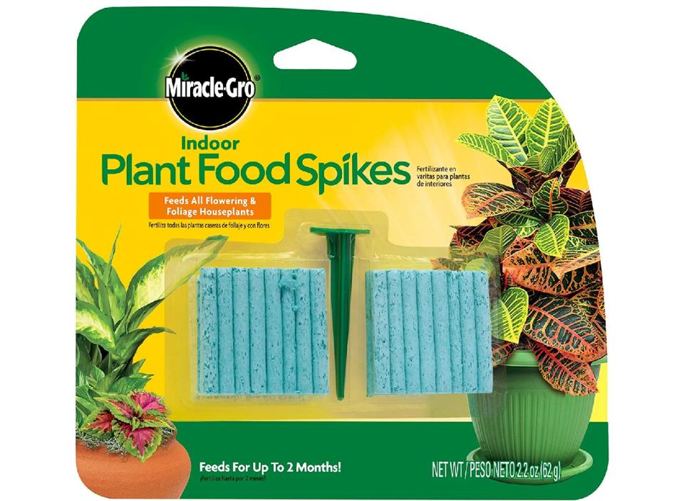 These convenient food spikes provide your indoor plants with all of the nutrients that they need to thrive. (Source: Amazon)