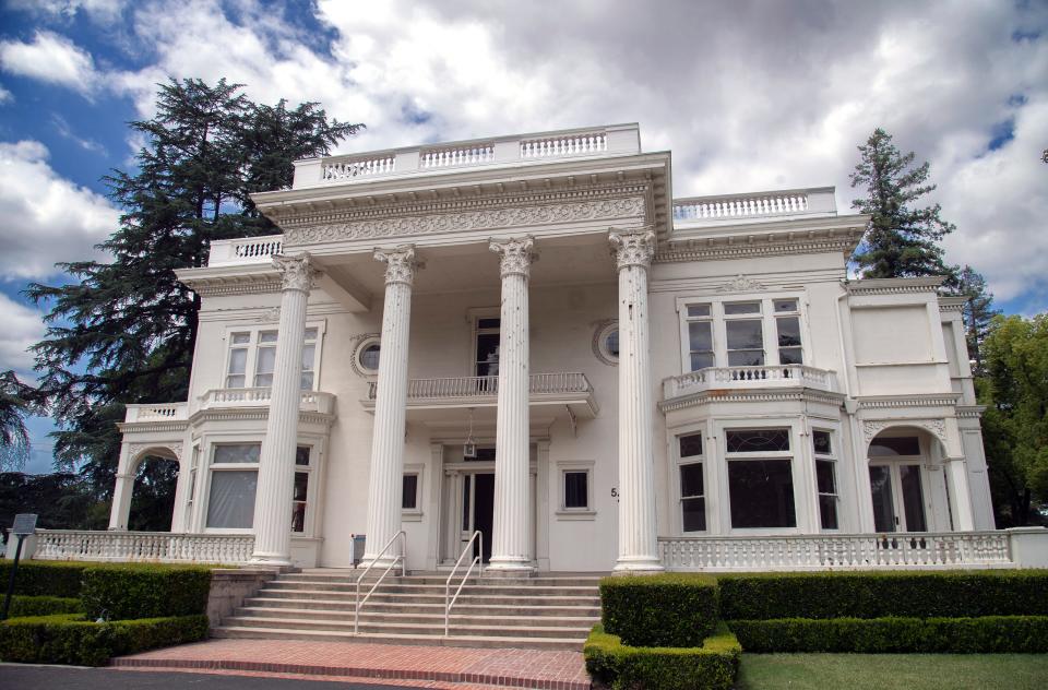 The historic State Hospital Superintendent's House is located at 521 E. Acacia Street on the grounds of University Park in Stockton.