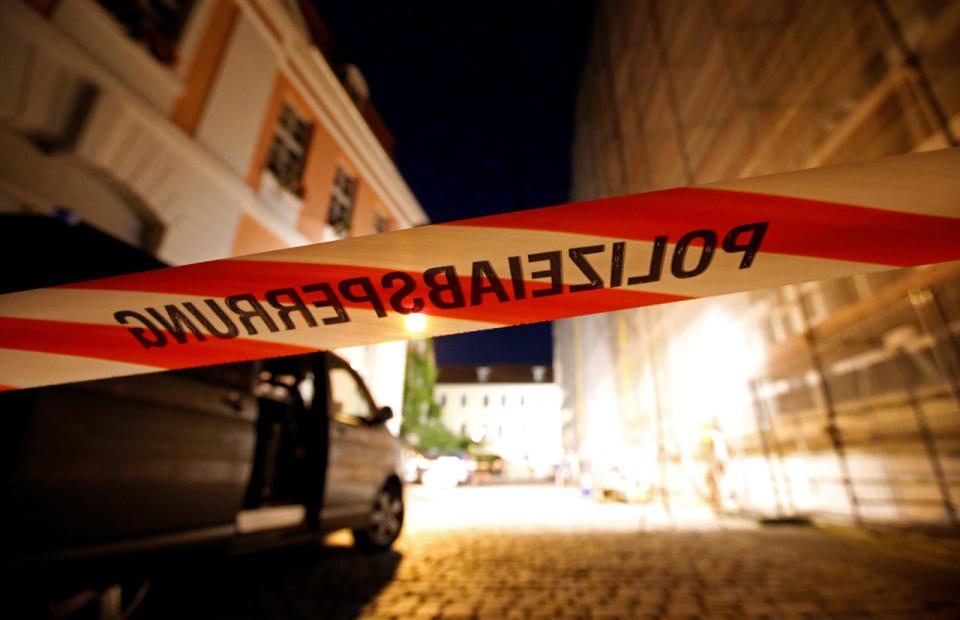 <p>An area is secured after an explosion in Ansbach, near Nuremberg, Germany July 25, 2016. (REUTERS/Michaela Rehle)</p>