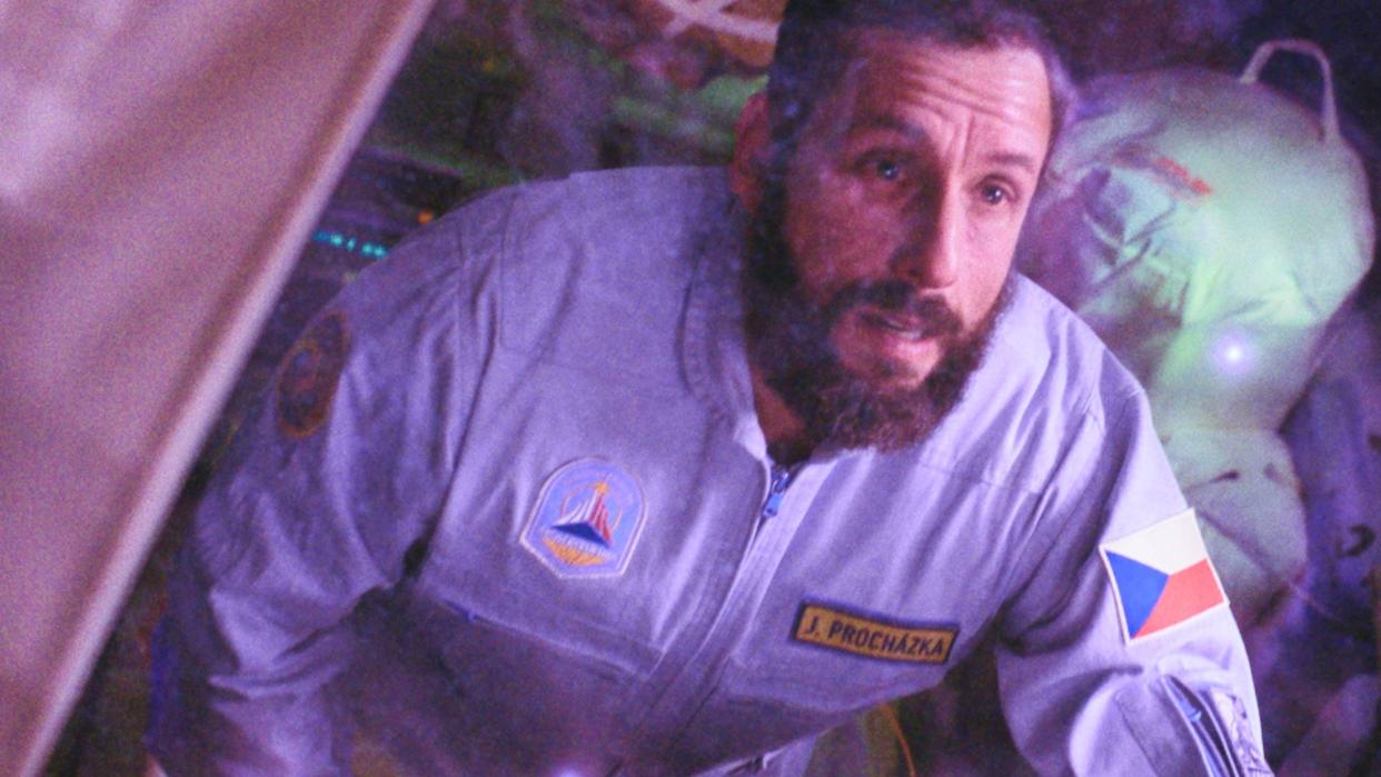  Adam Sandler as Jakub Procházka in Spaceman on Netflix. 